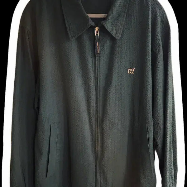 [BUNJANG] Henry Cotton 90s Seersucker Cotton Blouson Jacket / 헨리코튼 올드스쿨 90's 코튼 시어서커 블루종 자켓 105