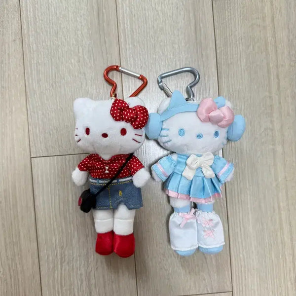 [BUNJANG] Sanrio Hello Kitty Doll Keychain Set / 산리오 헬로키티 인형 키링 2개 세트