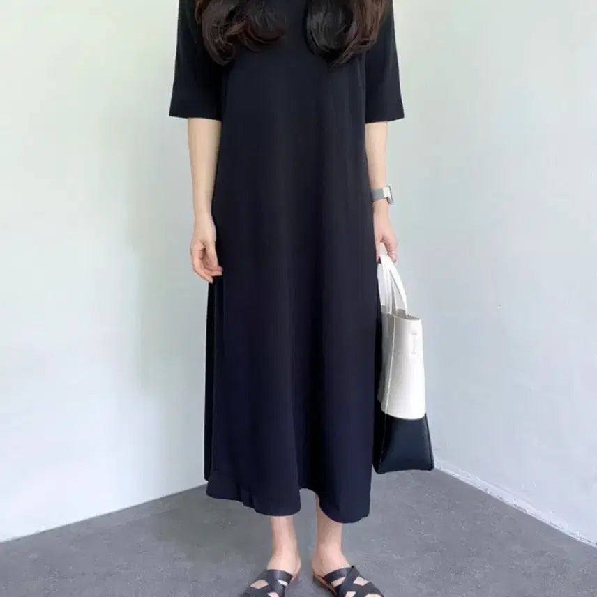 [BUNJANG] OKAYPLACE Knit Pleats Dress Free Size / 오케이플레이스 니트 플리츠 원피스 F