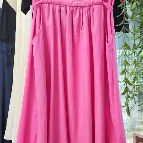 [BUNJANG] Pink Cotton Long Dress / [새상품]핑크 코튼 롱원피스