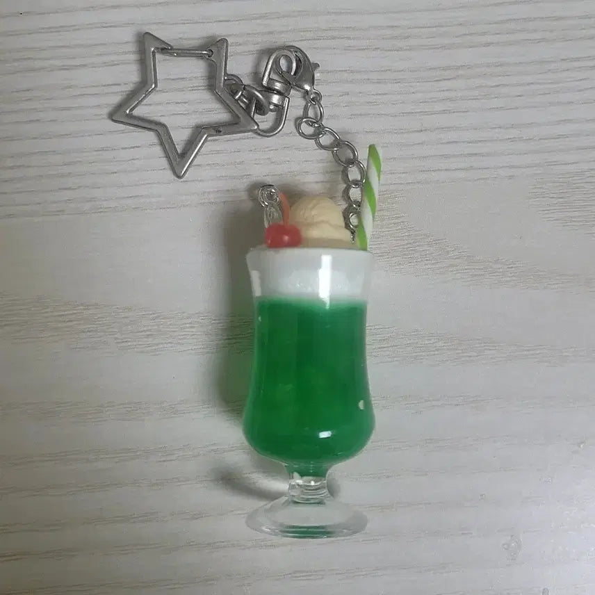 [BUNJANG] Melon Soda Keychain / 메론소다 키링