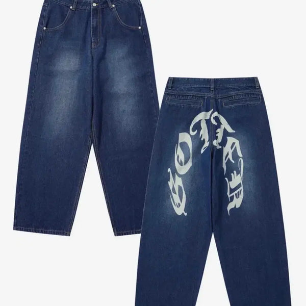 [BUNJANG] GOTHIC BACKSIDE DENIM PANTS_BL / [가터갤러리] GOTHIC BACKSIDE DENIM PANTS_BL