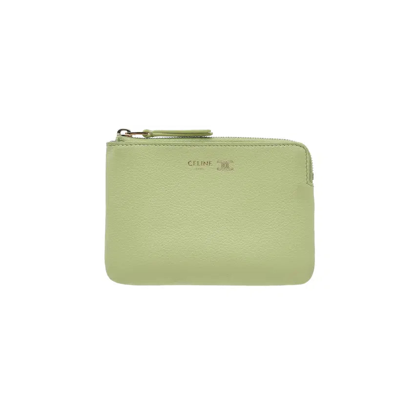 [BUNJANG] Celine Triomphe Stamped Coin Purse Soft Lime / 셀린느 트리옹프 스탬핑 코인 펄스