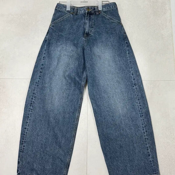 [BUNJANG] Hatching Room Wide Curve Jeans Washed Blue Size 2 / 해칭룸 와이드 커브진 워시드 블루 2
