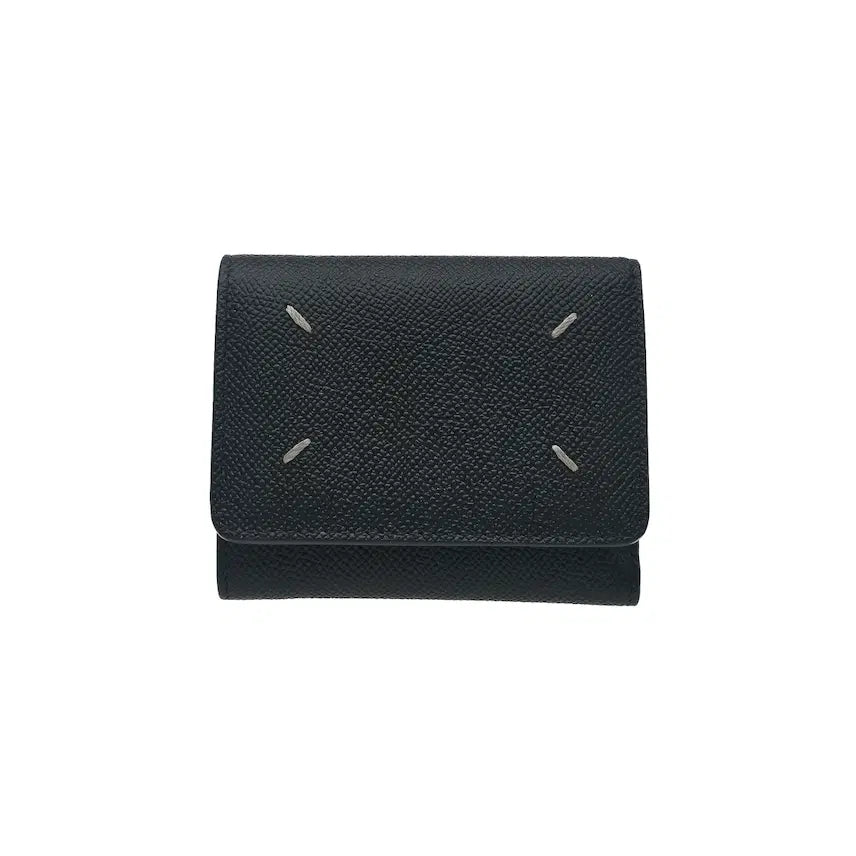[BUNJANG] Maison Margiela Compact Trifold Wallet Black Calfskin / 메종 마르지엘라 컴팩트 트라이폴드 지갑