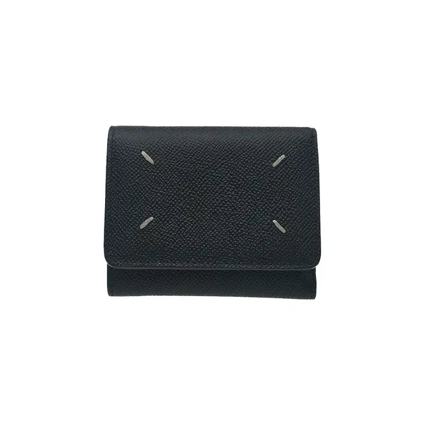 [BUNJANG] Maison Margiela Compact Trifold Wallet Black Calfskin / 메종 마르지엘라 컴팩트 트라이폴드 지갑