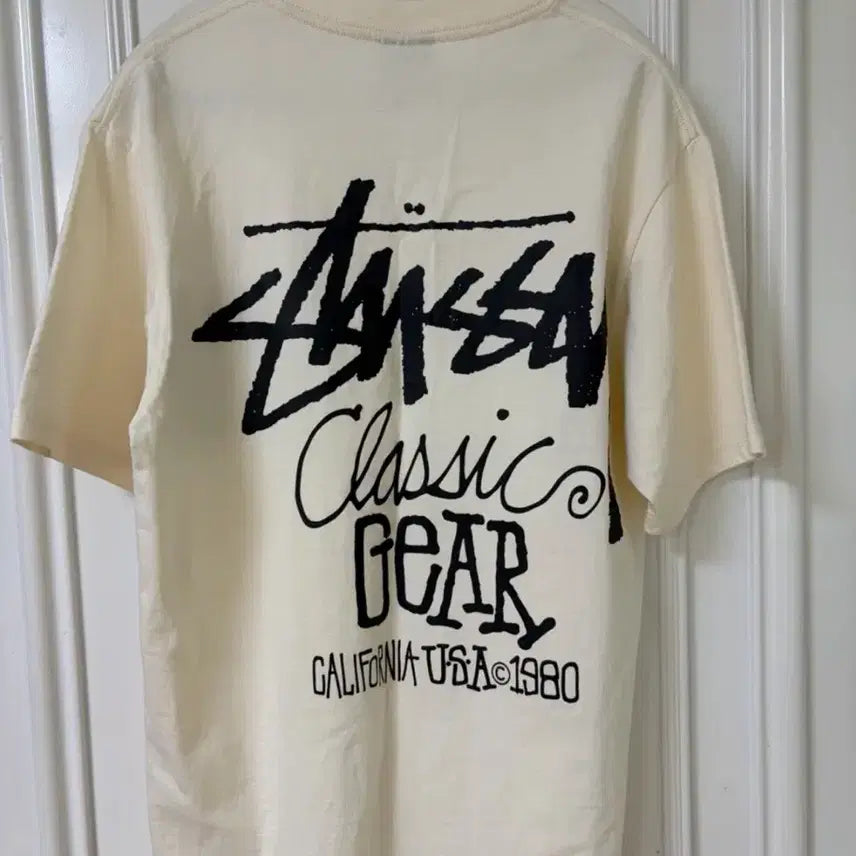 [BUNJANG] Stussy Pigment Dyed Classic Gear T-Shirt Natural S / 스투시 피그먼트 다이드 클래식 기어 티셔츠 내츄럴 S