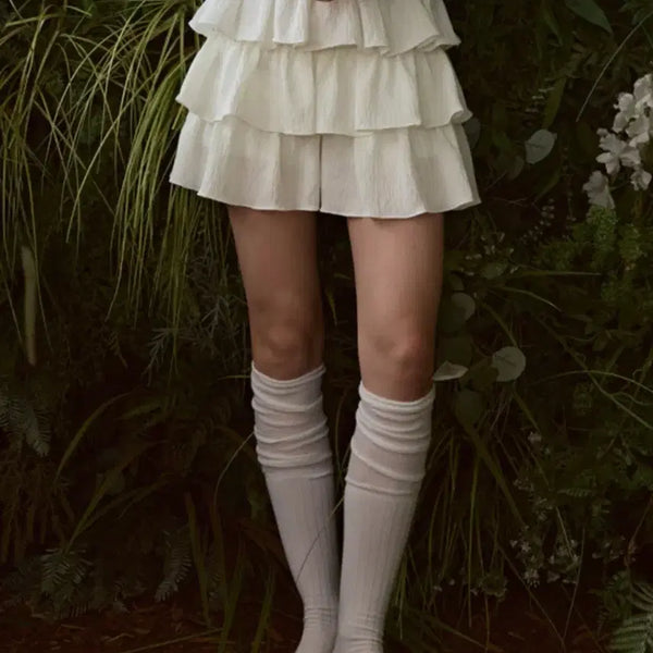 [BUNJANG] Audrey Wrinkle Frill Skirt Pants - Ivory / (새상품) 오디에르 wrinkle frill skirt pants-ivory