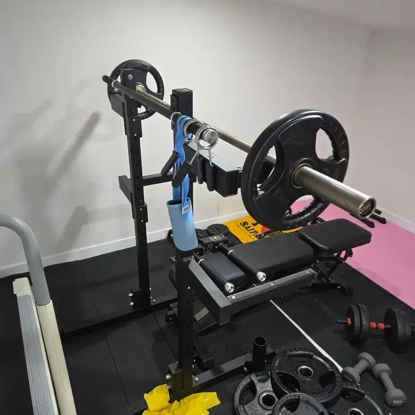 [BUNJANG] Home Gym Fitness Equipment Set (Rack, Bench, Weights) / 홈짐 헬스기구세트 ( 랙 . 벤치. 원판)