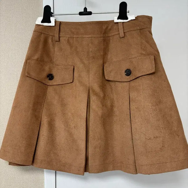 [BUNJANG] LOAR Brown Suede Skirt Pants (Size M) / 로아르 브라운 스웨이드 치마바지