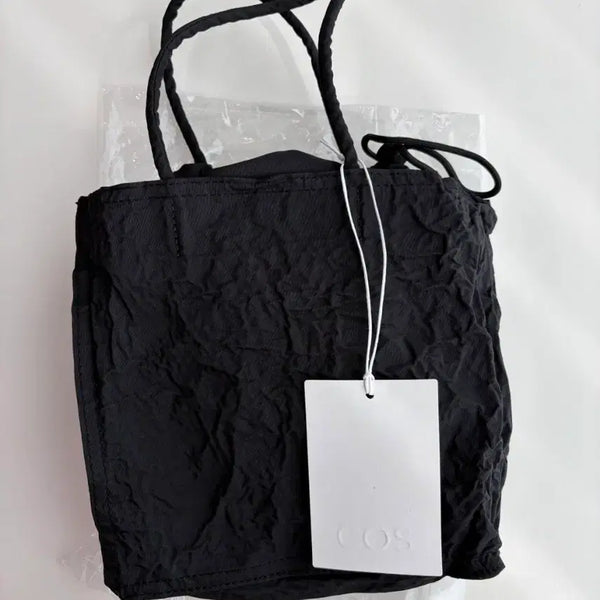 [BUNJANG] COS Mini Crinkled Tote Bag Black / [새상품] cos 미니 크링클드 토트백 미니백 블랙