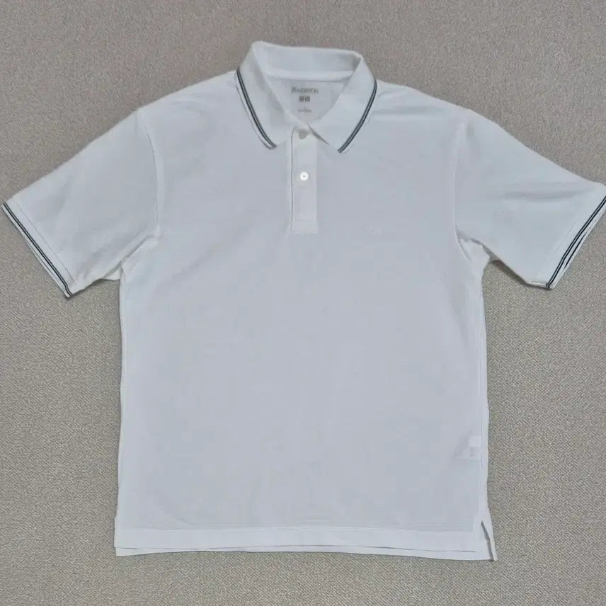 [BUNJANG] JW Anderson x Uniqlo White Short Sleeve Polo T-Shirt / jw앤더슨 유니클로 화이트 반팔 카라티