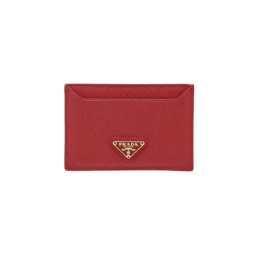 [BUNJANG] Prada Saffiano Card Holder Red / 프라다 사피아노 카드 홀더