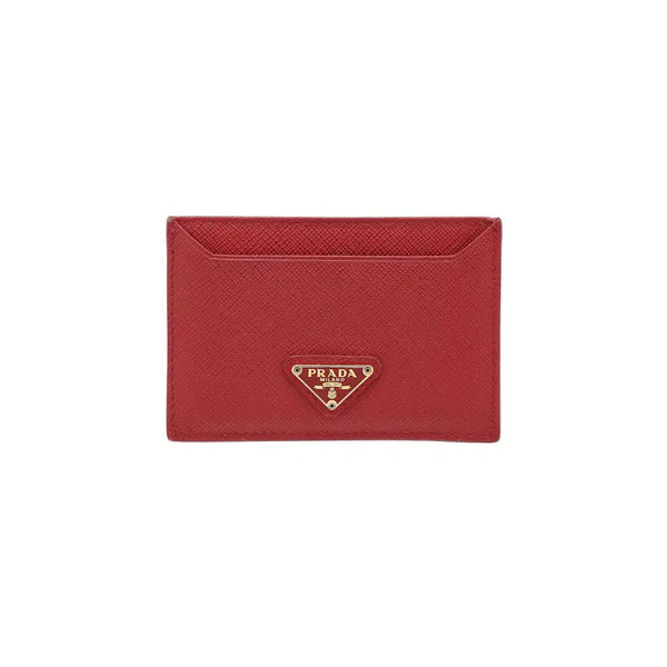 [BUNJANG] Prada Saffiano Card Holder Red / 프라다 사피아노 카드 홀더