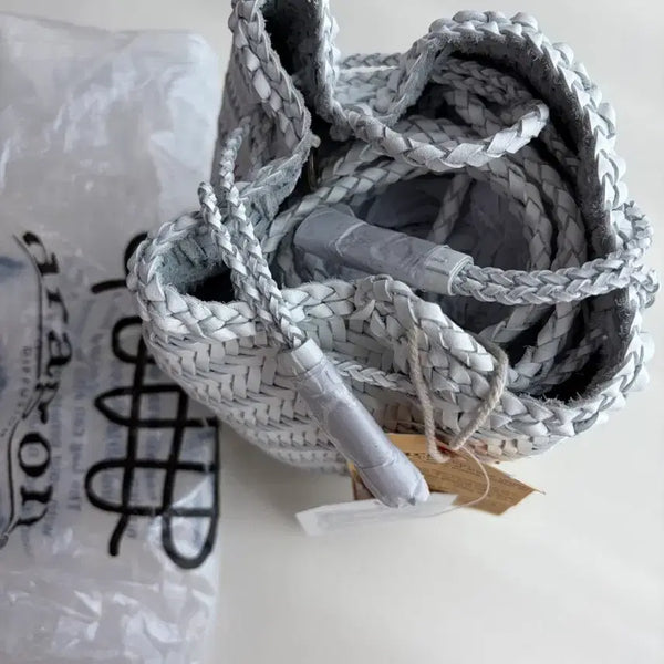 [BUNJANG] Dragon Bag Pompom Double Jump Tote Bag White 8838 / 드래곤백 폼폼 더블 점프 8838 White
