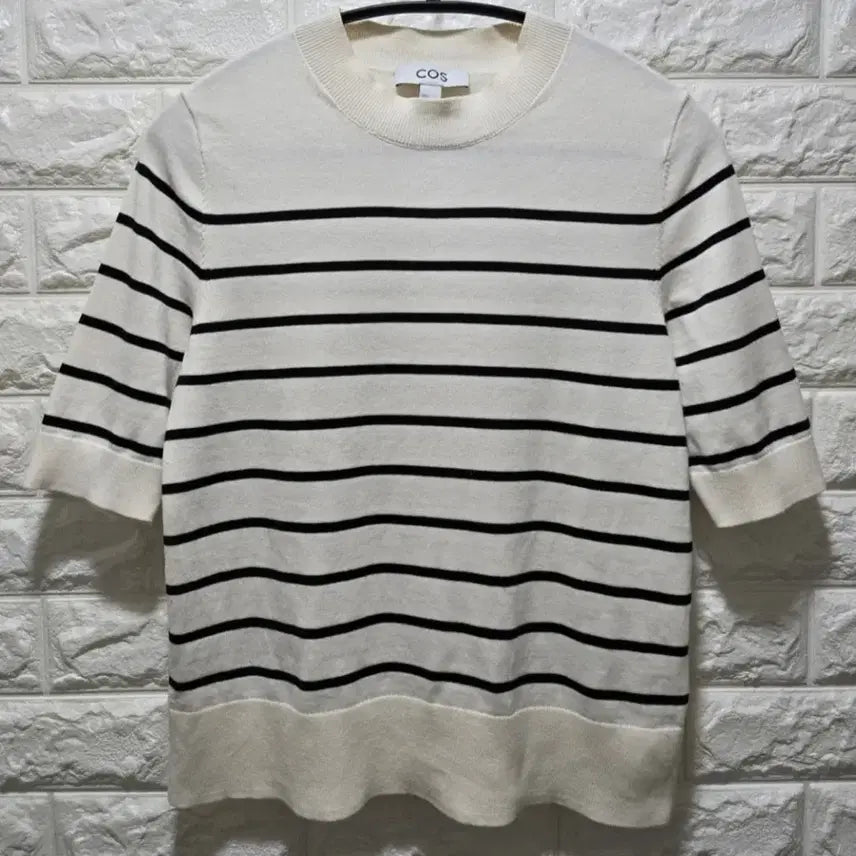 [BUNJANG] COS Striped Knit Short Sleeve Top Size S / COS 코스 니트 반팔 S