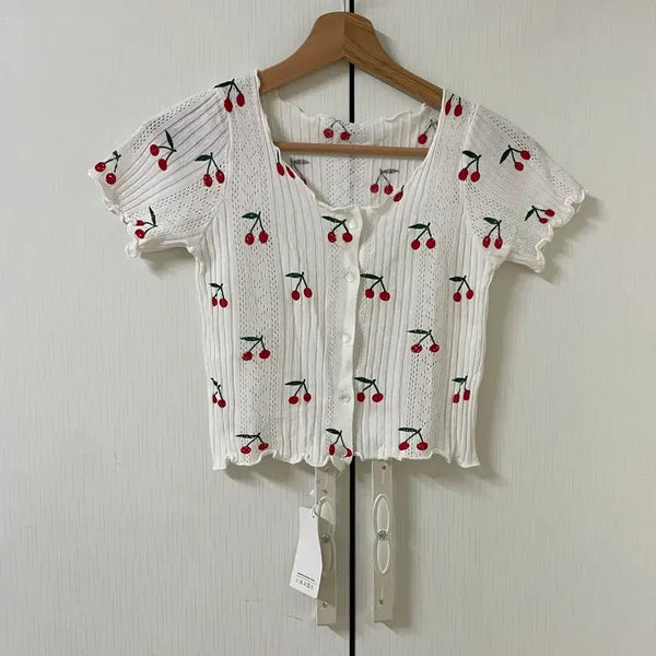 [BUNJANG] COS H&M Cherry Top T-shirt Cardigan / 코스 hm 체리 탑 티셔츠 가디건