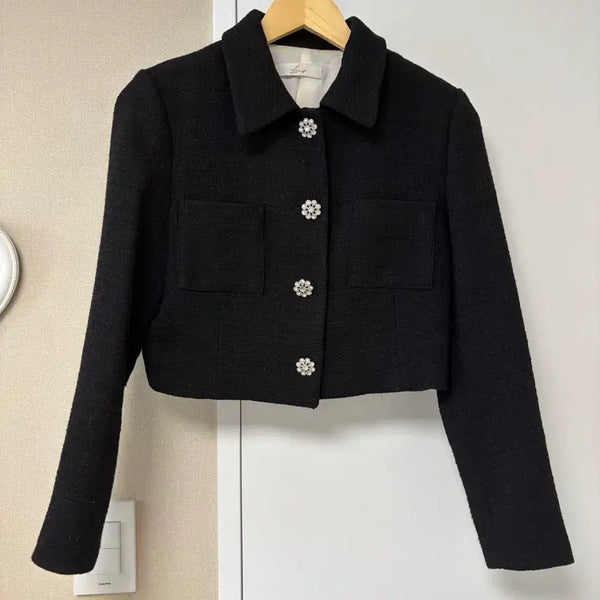 [BUNJANG] Roar Black Tweed Setup Set M Size / 로아르 블랙 트위드 셋업
