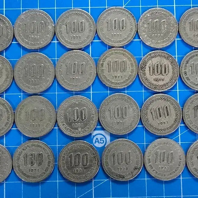 [BUNJANG] 1971 100 Won Coin Bundle (31 pcs) / 100원 동전 1971년 31개 일괄