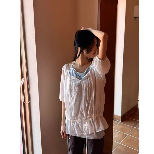 [BUNJANG] In N Yang In Harmony Siesta Blouse - Ivory / 인앤양인하모니 시에스타 블라우스 아이보리 Siesta Blouse