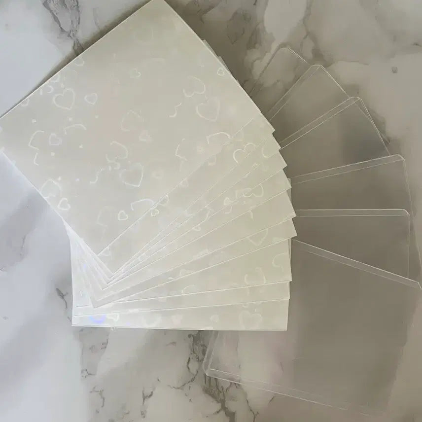 [BUNJANG] Hologram Heart Card Sleeve & Toploader Set with MUJI Container / 슬리브&탑로더, 서비스 통