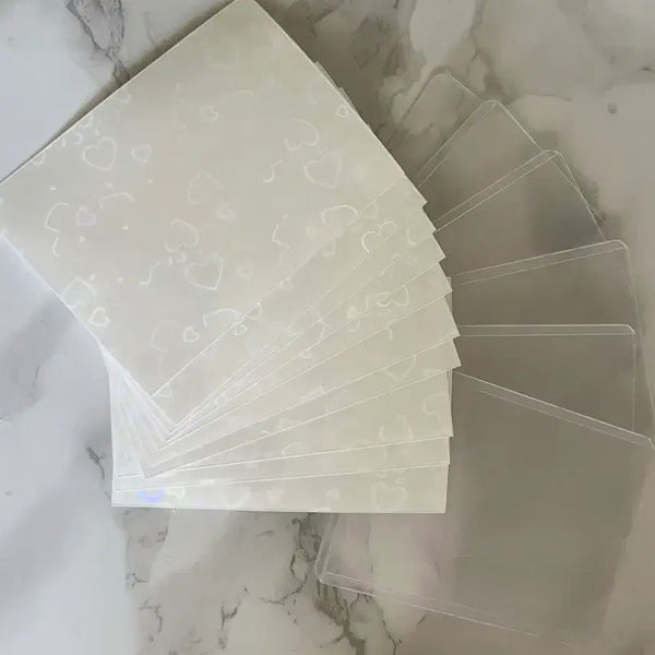 [BUNJANG] Hologram Heart Card Sleeve & Toploader Set with MUJI Container / 슬리브&탑로더, 서비스 통