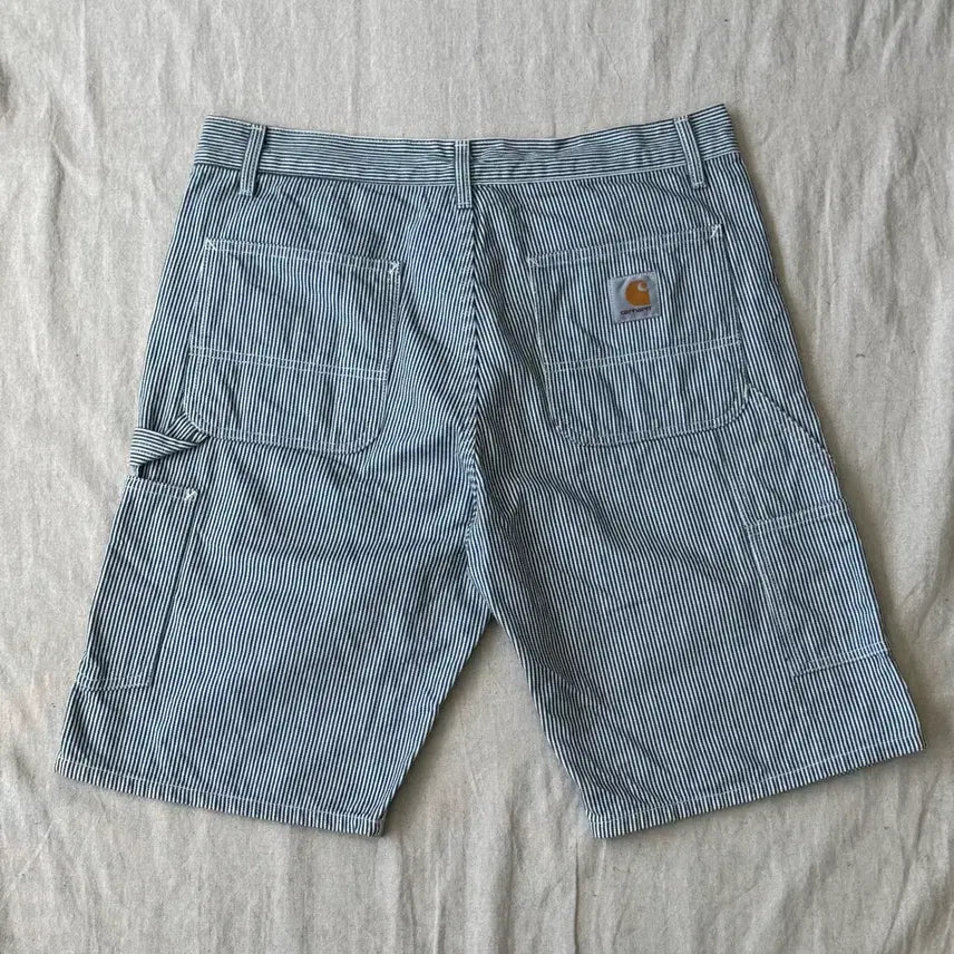 [BUNJANG] Carhartt Striped Carpenter Shorts / 칼하트 스트라이프 카펜터 쇼츠 반바지 32