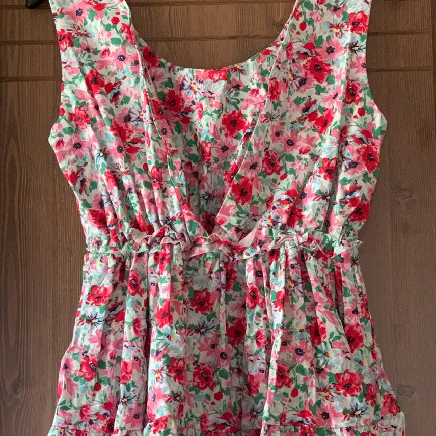 [BUNJANG] Redpink Flower Dress (New, Unworn) / 레드핑크 플라워 원피스 (미착용 새제품)