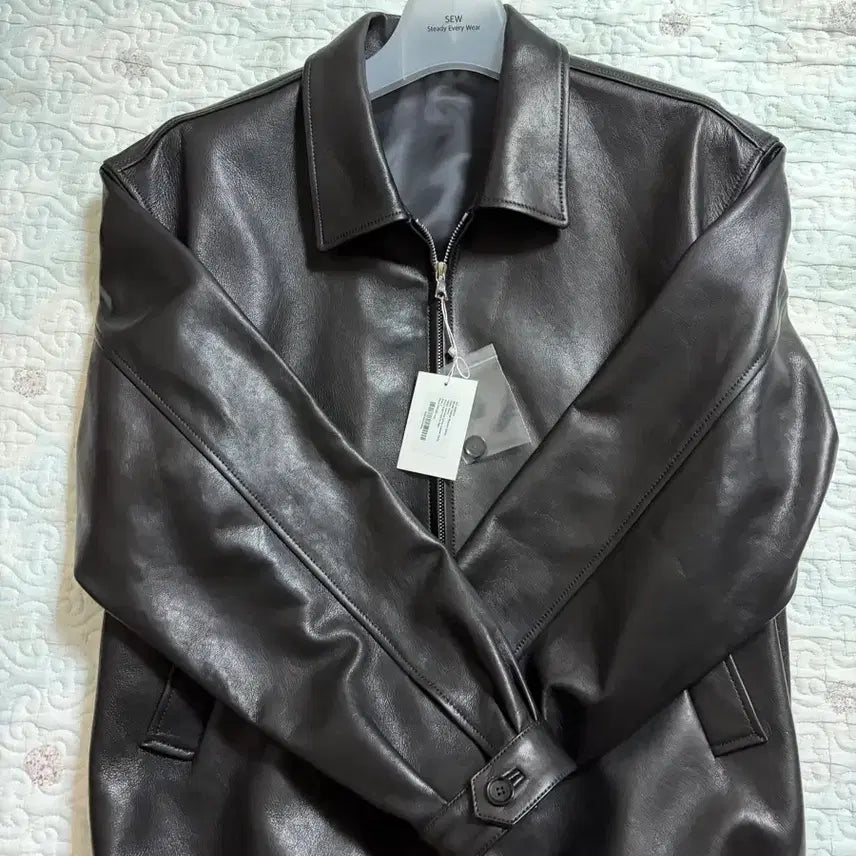 [BUNJANG] Sew Leather Blouson Jacket Size 2 (New) / Sew 레더블루종 자켓 2사이즈 (새상품)