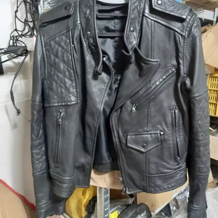 [BUNJANG] Men's Leather Motorcycle Jacket / 자켓