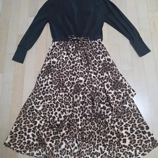 [BUNJANG] EGOIST Leopard Print Long Dress / 에고이스트 호피 원피스 free