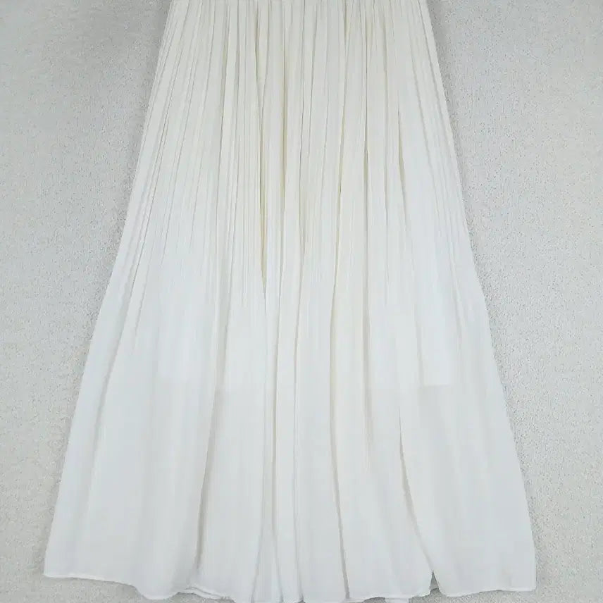 [BUNJANG] Cherrykoko Ivory Pleated Long Skirt (Size 44-55) / 체리코코 여성 아이보리 플리츠 롱 스커트(44~55)