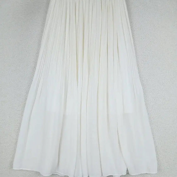 [BUNJANG] Cherrykoko Ivory Pleated Long Skirt (Size 44-55) / 체리코코 여성 아이보리 플리츠 롱 스커트(44~55)