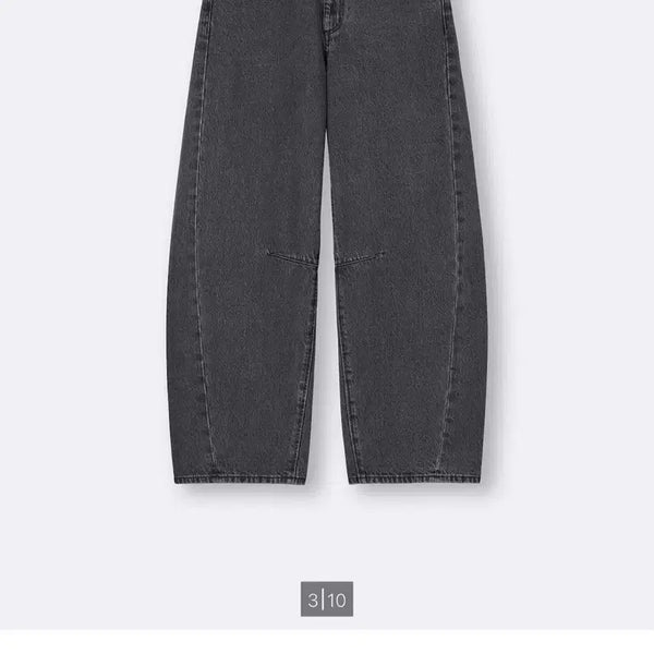 [BUNJANG] GU Barrel Leg Jeans Dark Gray XL / GU 배럴 레그 진