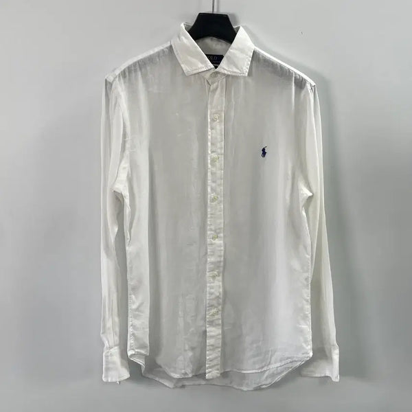[BUNJANG] Polo Ralph Lauren White Linen Shirt / 폴로 랄프로렌 화이트 린넨 셔츠 (on.1626)