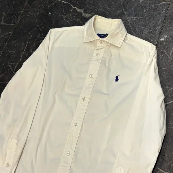 [BUNJANG] Polo Ralph Lauren Women's Slim Fit White Shirt / 0 폴로랄프로렌 여성용 슬림핏 화이트 셔츠