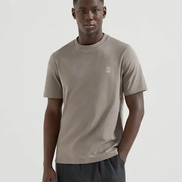 [BUNJANG] Brunello Cucinelli Logo Cotton Jersey Crewneck T-Shirt / 브루넬로쿠치넬리 로고 코튼 저지 크루넥 티셔츠