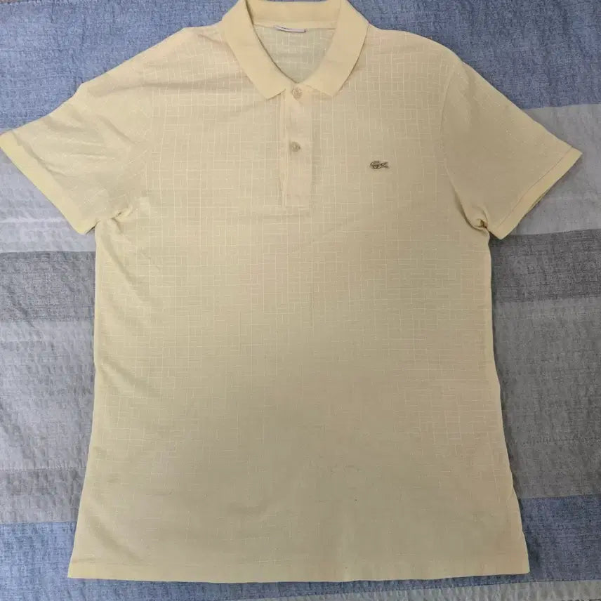 [BUNJANG] Lacoste Short-Sleeve Polo Shirt Yellow Size 95 / 라코스테 반팔 카라티 옐로우95
