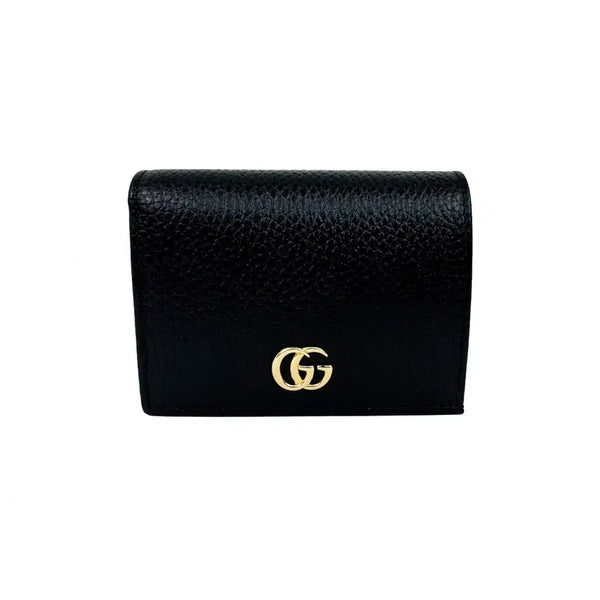 [BUNJANG] Gucci GG Marmont Leather Women's Bifold Wallet Black 456126 / 구찌 GG 마몽 반지갑 블랙 마몬트 여성 반지갑 456126