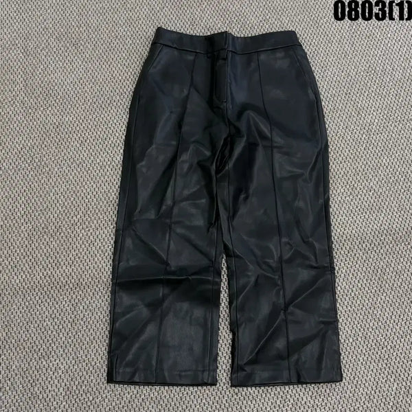 [BUNJANG] PIERA BELLA Black Leather Straight Leg Pants (M) / PIERA BELLA 가죽 일자바지 블랙 m
