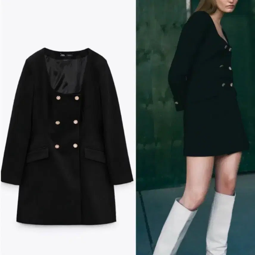 [BUNJANG] ZARA Jewel Button Mini Dress XS / 자라 쥬얼리 버튼 원피스 새제품