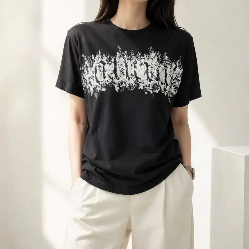 [BUNJANG] Off-White Black White Printing Short Sleeve T-shirt XS / [정품/당일출고] 오프화이트 화이트 프린팅 반팔 티셔츠 블랙 XS / 55~66