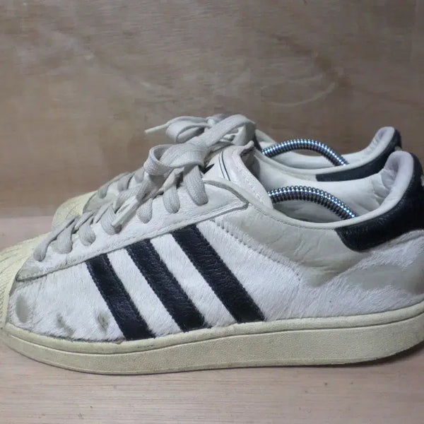 [BUNJANG] Adidas Superstar White/Black Leather Sneakers / 후루룩구제3 270 아디다스 슈퍼스타 흰검 송치 운동화 260803