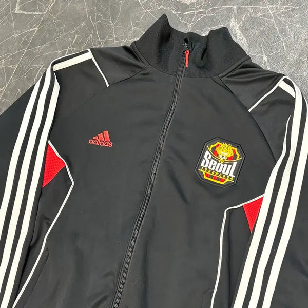 [BUNJANG] Adidas FC Seoul Red White Track Top / 100 아디다스 FC 서울 레드 화이트 트랙탑