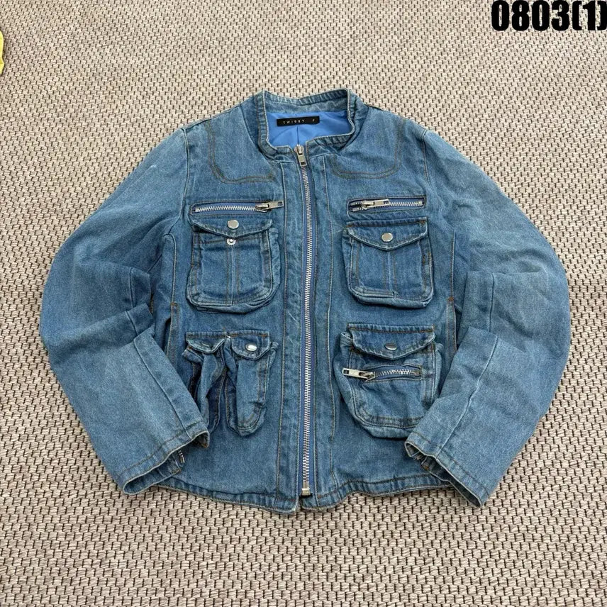 [BUNJANG] Twizy Washed Denim Jacket / 트위지 워싱 데님 자켓 f