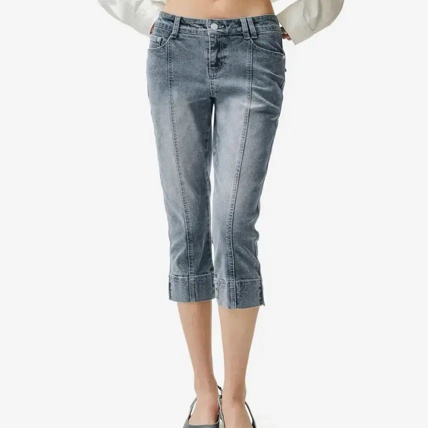 [BUNJANG] Decotwoman Capri Denim Pants / [데케트우먼] 카프리 데님 팬츠