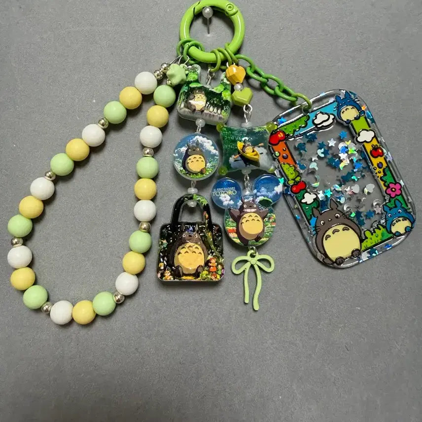 [BUNJANG] Totoro Handmade Beaded Keychain / 토토로 핸드메이드 키링
