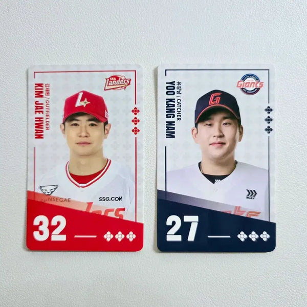[BUNJANG] Paldo Bibimmyeon KBO Baseball Cards Bundle (Ryu Gwan-hyeon, Kim Jae-hwan) / 팔도비빔면 KBO 카드 일괄 (유강남,김재환)