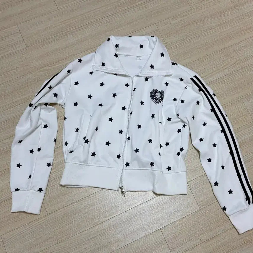 [BUNJANG] White Star Zip-Up Jacket / 화이트 별 집업