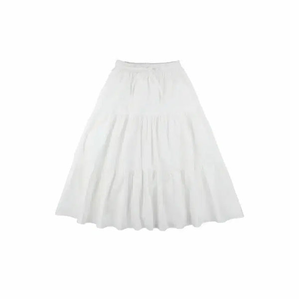 [BUNJANG] GonichiwaBonjour Butterfly Shirring Skirt White / 새상품) 곤니치와봉쥬르 버터플라이 셔링 스커트 화이트